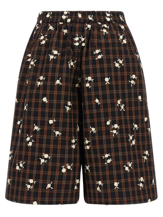 Brown Organic Cotton Bermuda Shorts