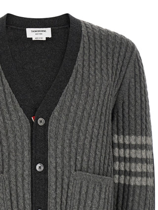 Gray Virgin Wool Cardigan
