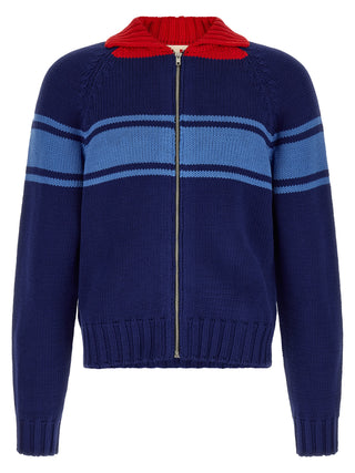 Blue Cotton Cardigan