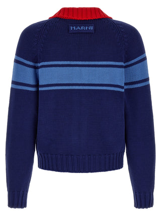 Blue Cotton Cardigan