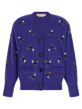 Blue Virgin Wool Cardigan