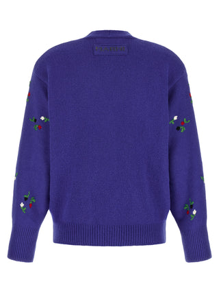 Blue Virgin Wool Cardigan