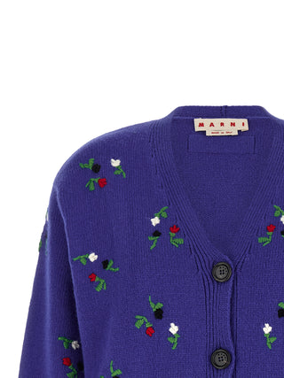 Blue Virgin Wool Cardigan