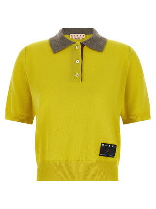Polo bicolor de cachemira