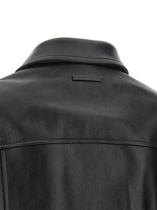 Black Calfskin Leather Jacket