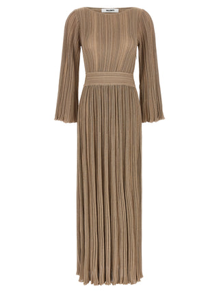 Gold Viscose Long Dress