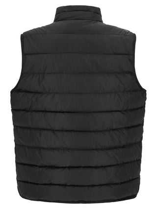 Black Polyester Sleeveless Jacket