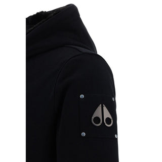 Sudadera con capucha negra de poliéster