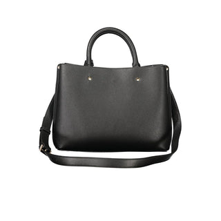 "Black Polyurethane Womens Bag"