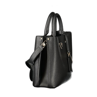 "Black Polyurethane Womens Bag"