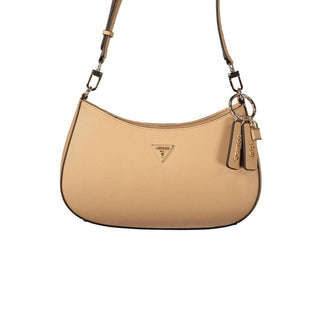 Beige Polyurethane Women's Bag