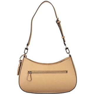 Beige Polyurethane Women's Bag