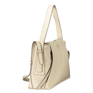 Beige Polyurethane Women's Bag