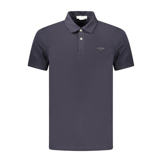 Blue Cotton Mens Polo Shirt