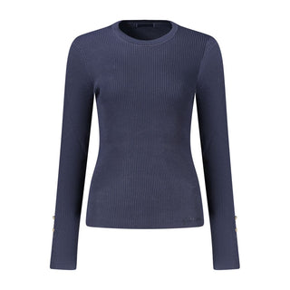 Blue Viscose Women's Sweater