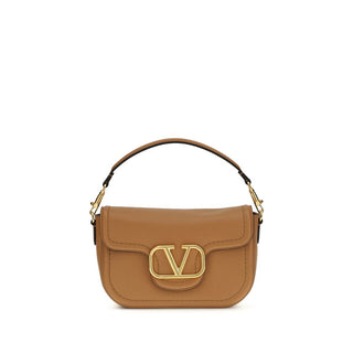 Beige Calf Leather Bos Taurus Shoulder Bag