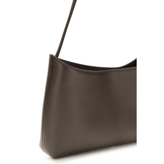 Bolso de hombro de cuero de becerro marrón Bos Taurus  