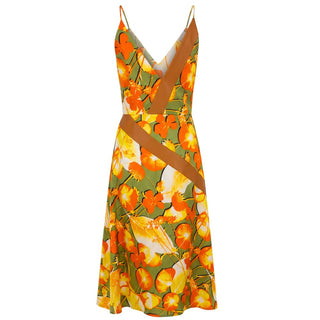Yellow Silk Women Dress