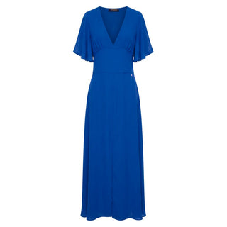 Blue Polyester Women Dress