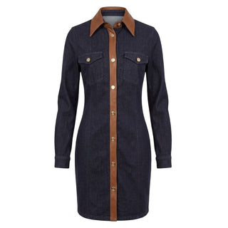 Blue Cotton Women Dress