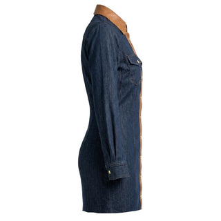 Blue Cotton Women Dress