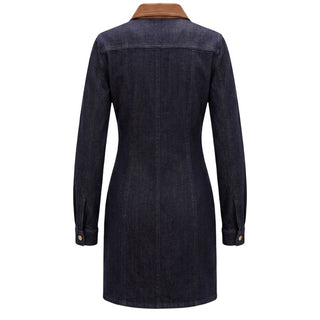 Blue Cotton Women Dress