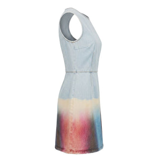 Blue Cotton Women Dress
