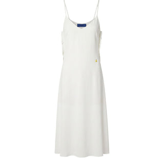White Polyester Women Dress