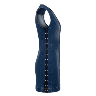 Blue Cotton Women Dress