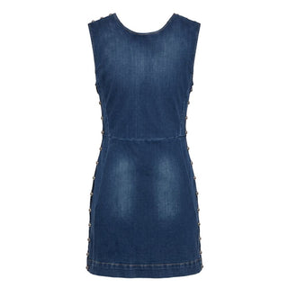 Blue Cotton Women Dress