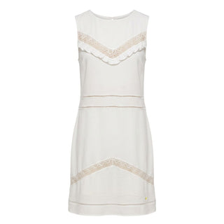 White Polyester Women Dress