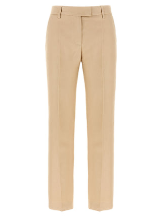 Beige Viscose Chino Pants