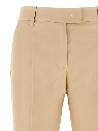 Beige Viscose Chino Pants