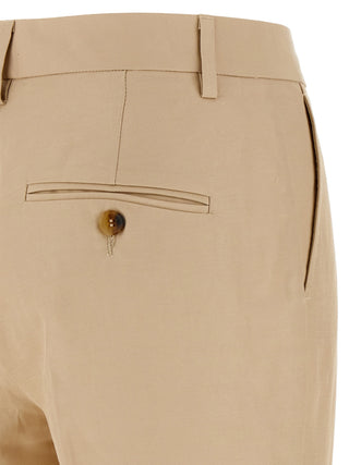 Beige Viscose Chino Pants