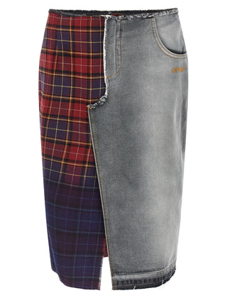 Multicolor Cotton Midi Skirt