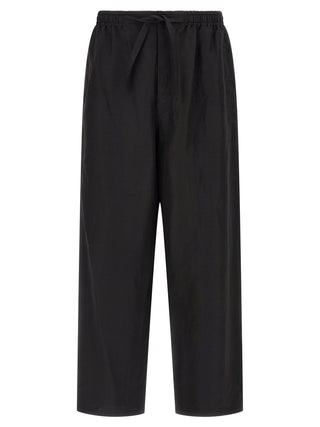 Black Linen Casual Pants