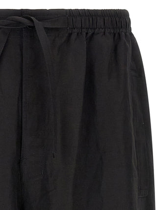 Black Linen Casual Pants