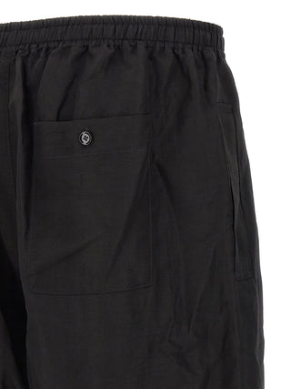 Black Linen Casual Pants