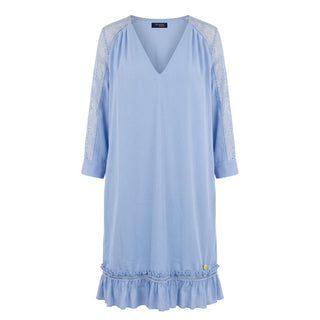 Blue Polyester Women Dress