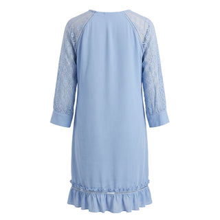 Blue Polyester Women Dress