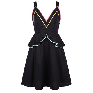 Black Cotton Women's Dress