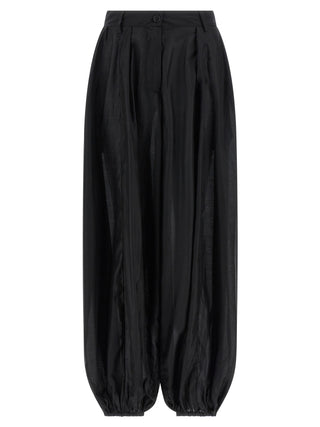Black Lyocell Casual Pants