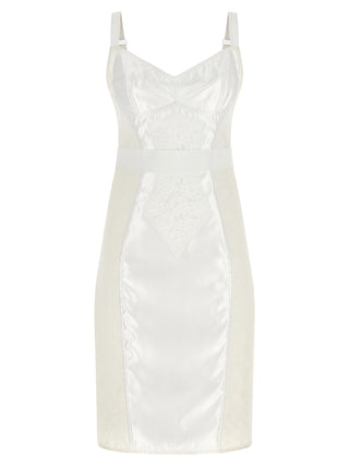 White Polyamide Midi Dress