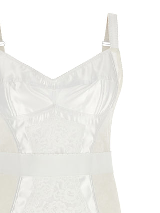 White Polyamide Midi Dress