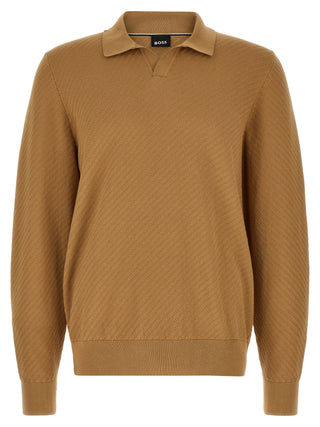Brown Cotton Polo Shirt