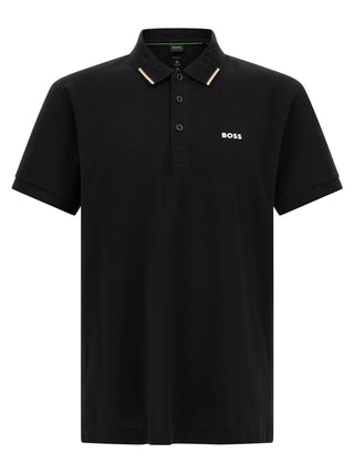 Black Cotton Polo Shirt