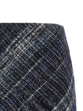 Blue Wool Long Skirt