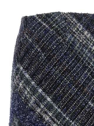 Blue Wool Long Skirt