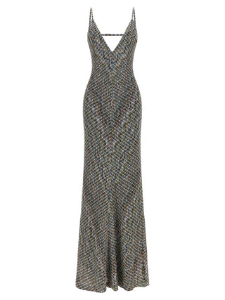Multicolor Viscose Long Dress
