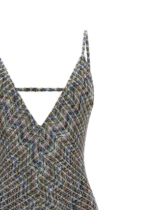Multicolor Viscose Long Dress